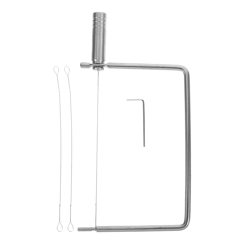 unbranded Stainless Steel Cheese Slicer with Wire Multipurpose Cheese Cutter for Slices Handheld Cheese Slicer for Butters and Cheese Blocks Kitchen Tool – Durable Stainless Steel Construction with Functional, Easy-Use Details