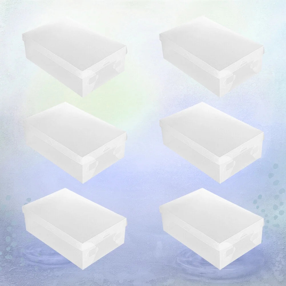12 PCS Shoes Boxes Transparent Shoes Cases Plastic Storage Box Shoes Container for Home Shop 28x18x10cm – Clear-View Organization with Functional, Easy-Use Details