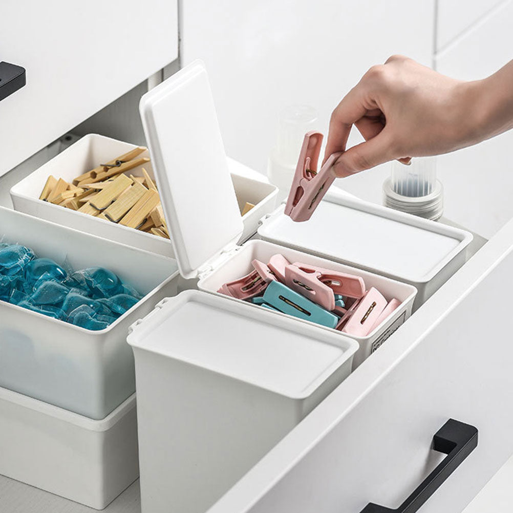 6 pcsHome Use Storage Box Lid Washing Powder Box Storage Box Practical Container – Practical Home Organization with Functional, Easy-Use Details