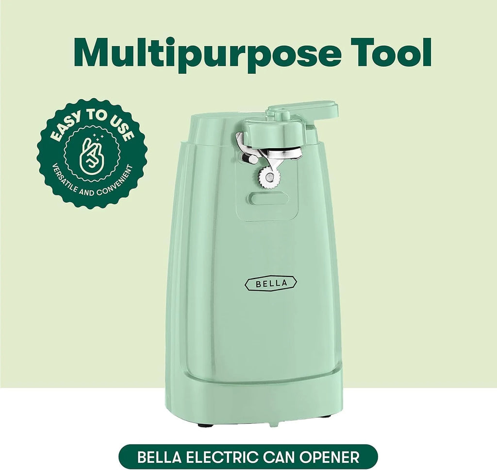 Electric Can Opener and Knife Sharpener Multifunctional Jar and Bottle Opener with Removable Cutting Lever and Cord Storage Stainless Steel Blade, – Durable Stainless Steel Construction with Functional, Easy-Use Details – Catalog Item 123