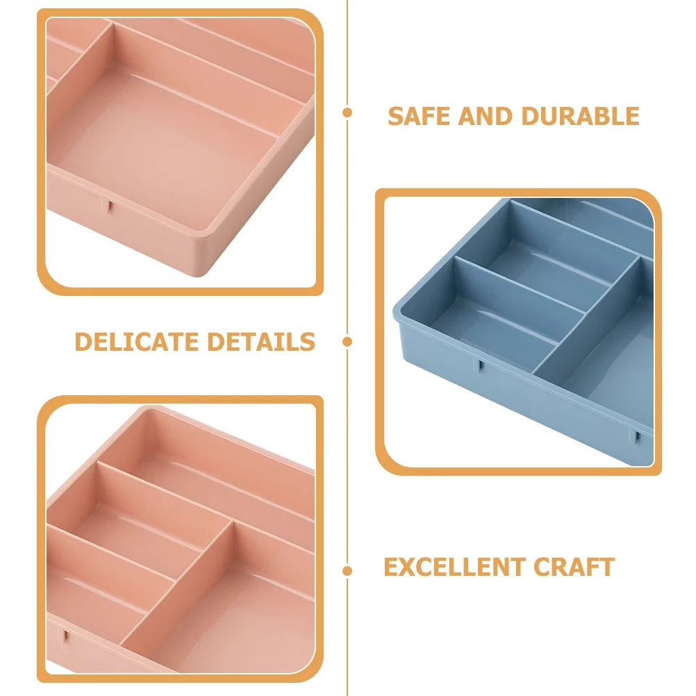 4 Pcs Office Storage Bins Drawers Four Grid Box Four-grid Compartment Case – Compartmented Organization with Functional, Easy-Use Details