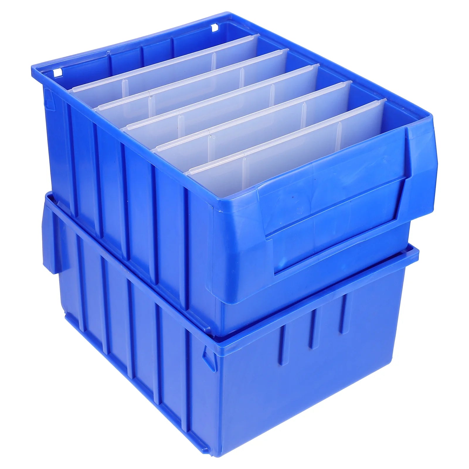 Parts Box Screw Partitions Design Blue Storage Container – Compartmented Organization with Functional, Easy-Use Details