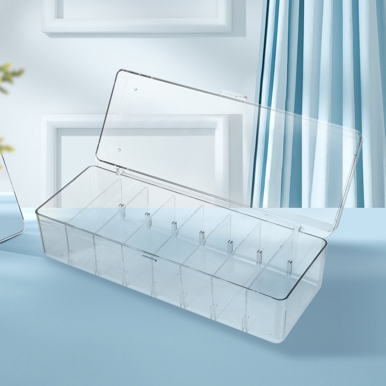Card Game Business Cards Card Storage Box Travel 26X10X7.5CM Transparent – Clear-View Organization with Functional, Easy-Use Details