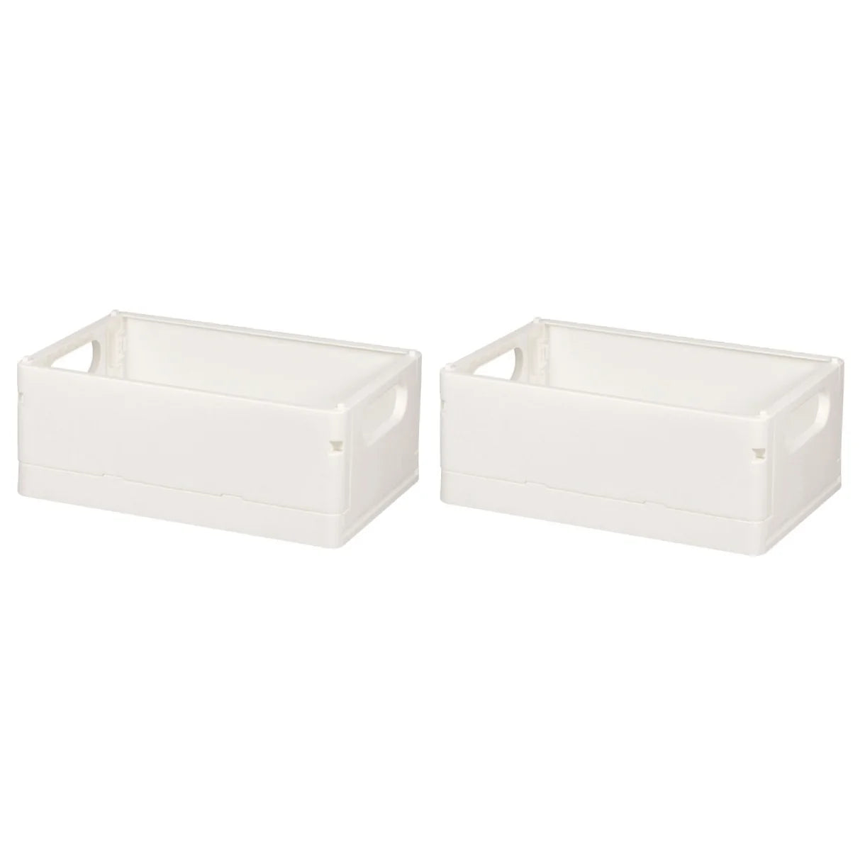 2pcs Household Storage Box Storage Organizer Box Foldable Box Plastic Desktop Makeup Storage Case – Foldable Space-Saving Design with Functional, Easy-Use Details