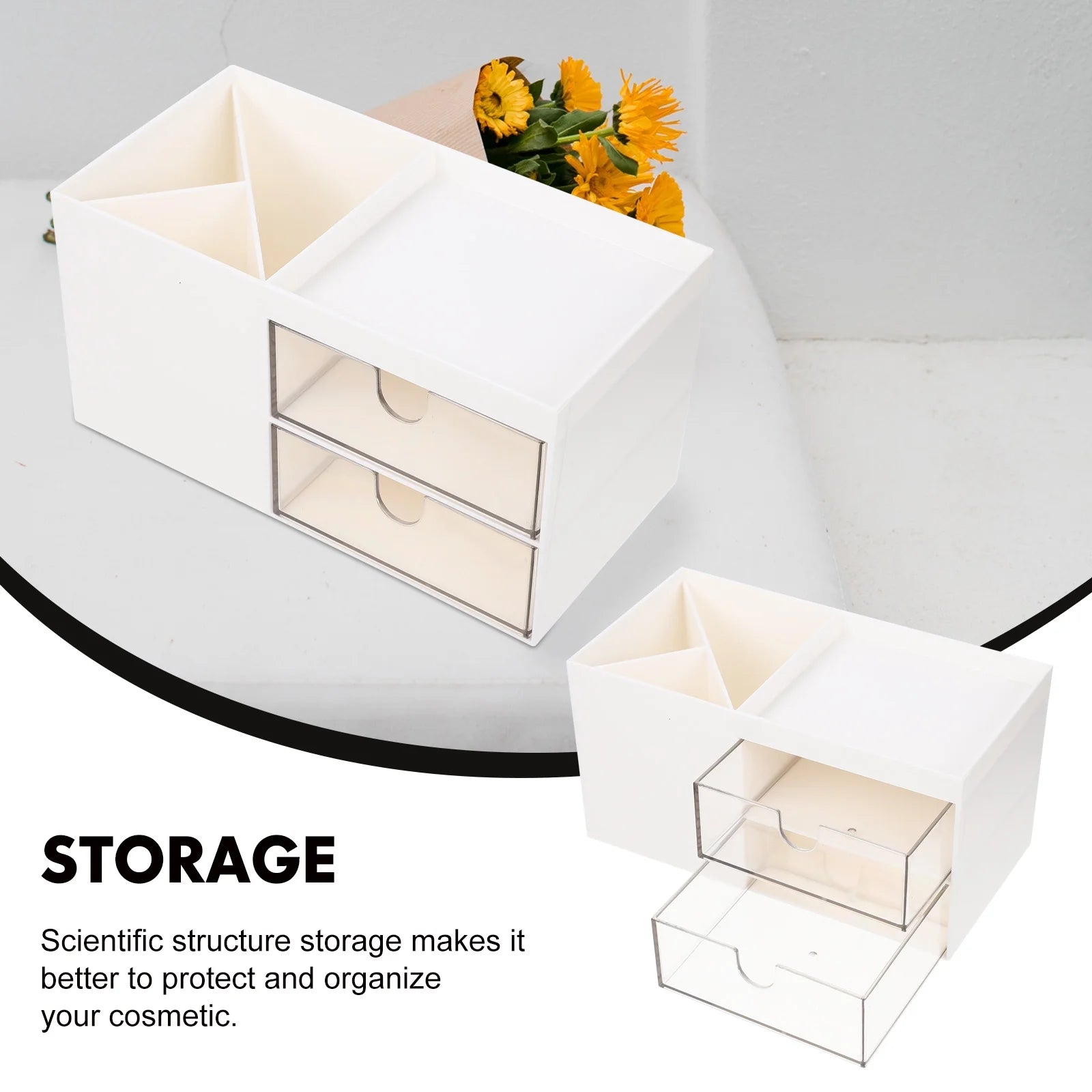 Adjustable Cosmetic Display Highlighter Bathroom Storage Box Office Container – Adjustable Everyday Design with Functional, Easy-Use Details