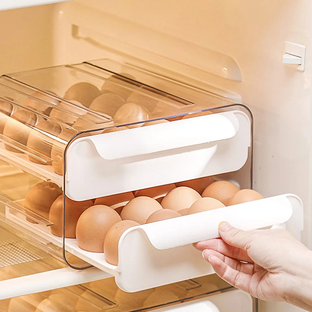 Decals Drawer Egg Carton Organizer Storage Box Baby – Convenient Family Mealtime Use with Functional, Easy-Use Details