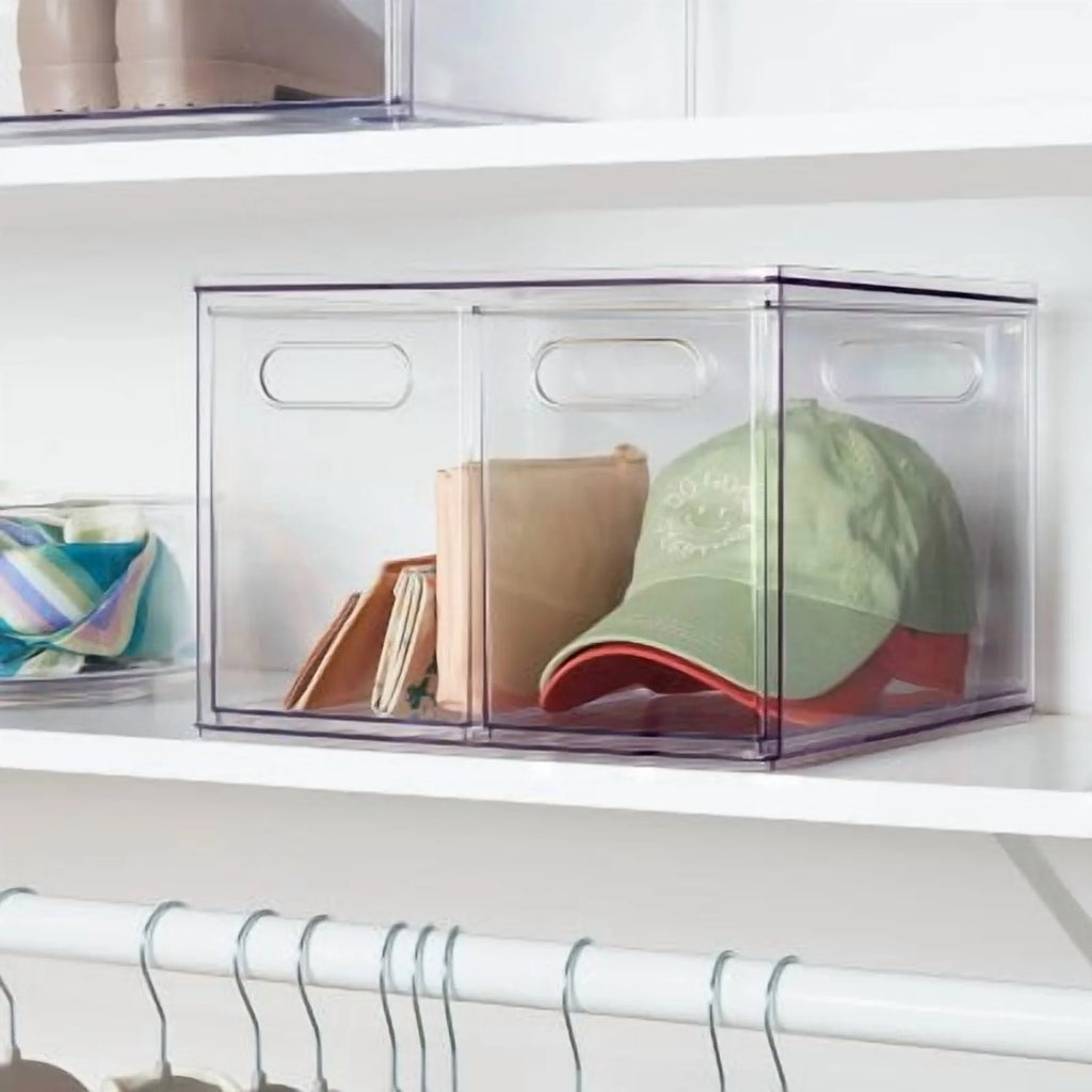 All Purpose 2 Drawer Storage ClearAcrylic Utility Bins,1352 Volume,H 12.6D 12.2 – Practical Home Organization with Functional, Easy-Use Details