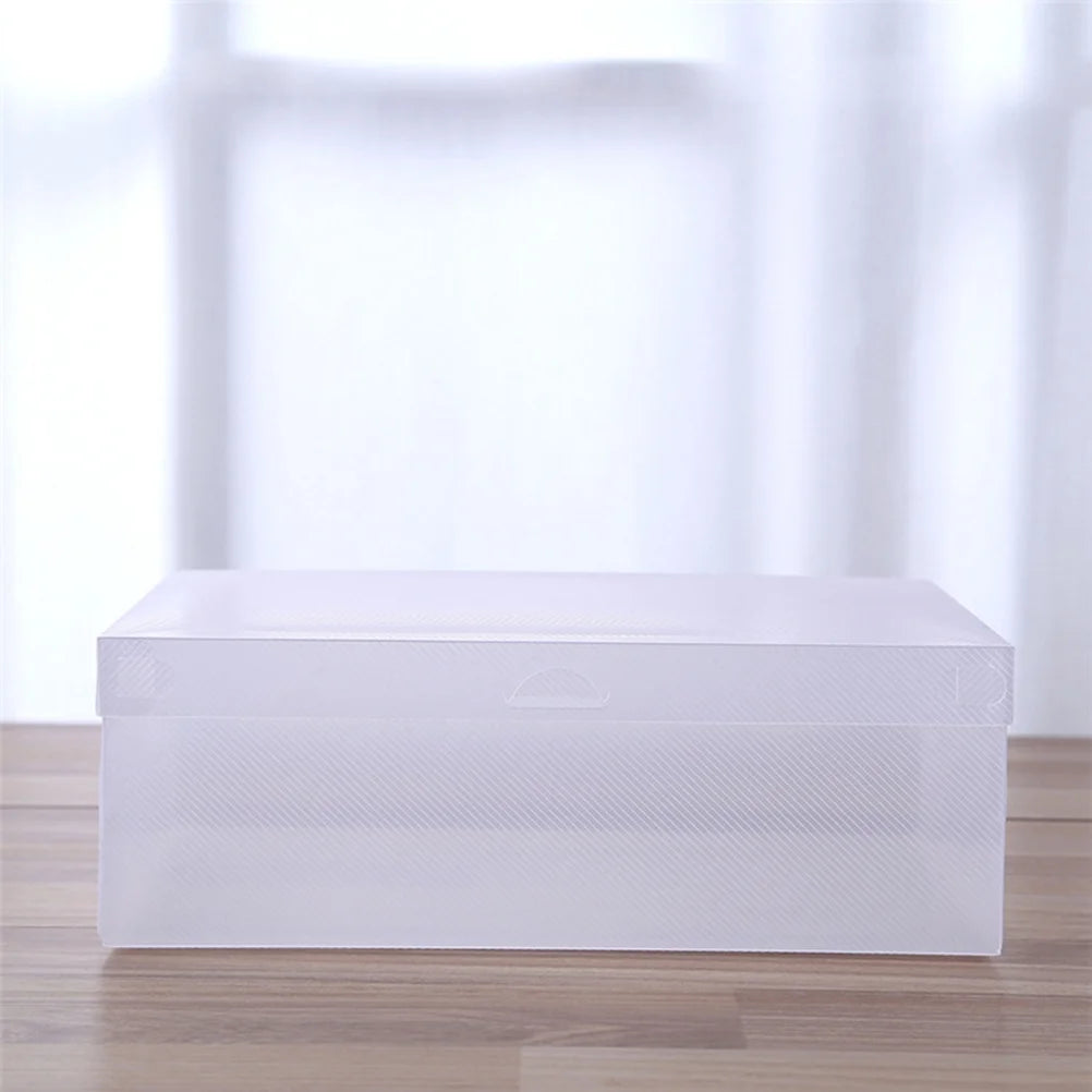 12 PCS Shoes Boxes Transparent Shoes Cases Plastic Storage Box Shoes Container for Home Shop 28x18x10cm – Clear-View Organization with Functional, Easy-Use Details