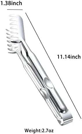 2-Piece Spaghetti Set Stainless Steel Pasta& Tongs Heat Resistant 12 Inch – Durable Stainless Steel Construction with Functional, Easy-Use Details