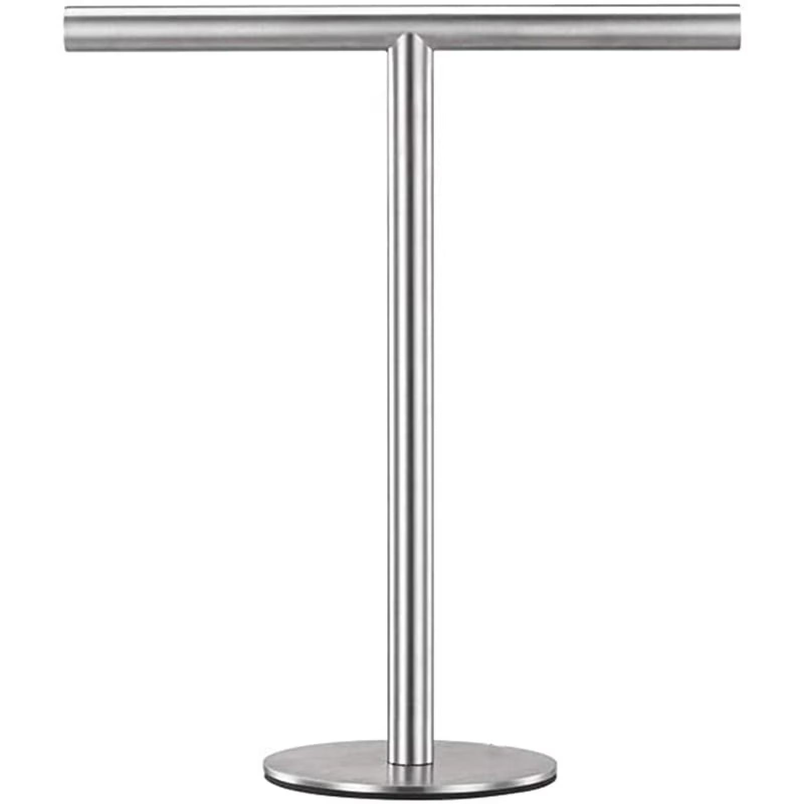 Brushed Standing Towel Rack Heavy Duty Base Stainless Steel T-Shaped Hand Towel Stand for Bathroom Kitchen. – Durable Stainless Steel Construction with Functional, Easy-Use Details