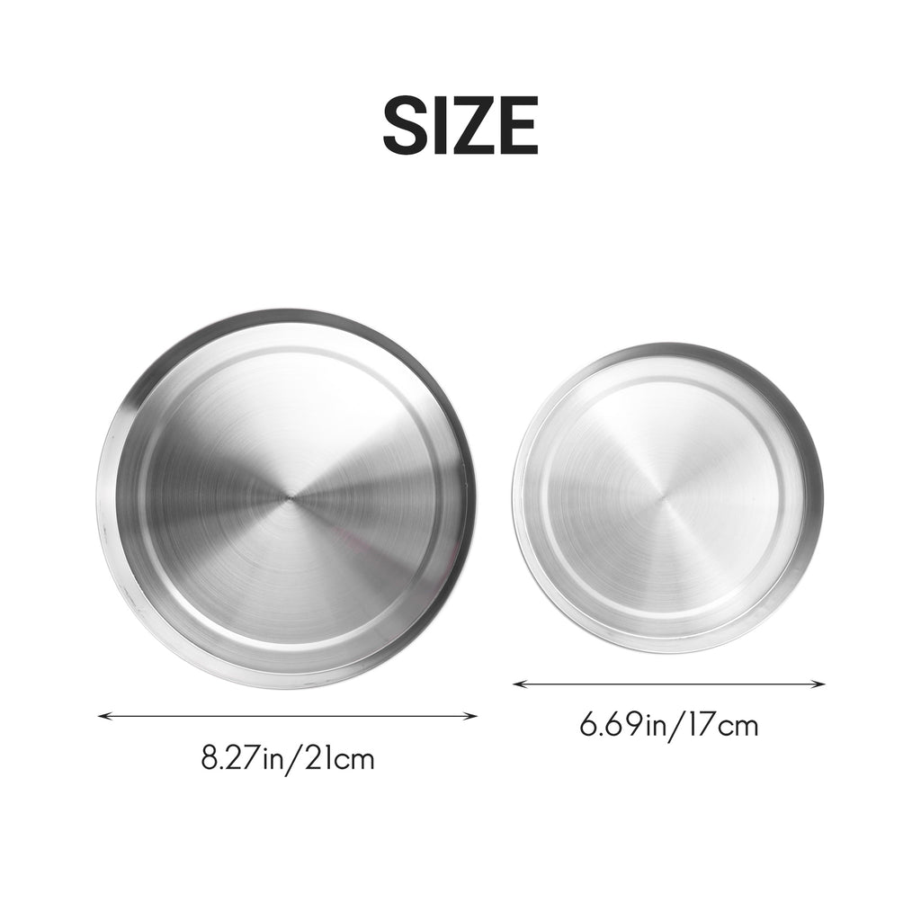 4Pcs Stainless Steel Hob Covers Stove Plate Top Cooker Protector Kit Set Utensils 17/21CM Kitchen Accessories – Durable Stainless Steel Construction with Functional, Easy-Use Details