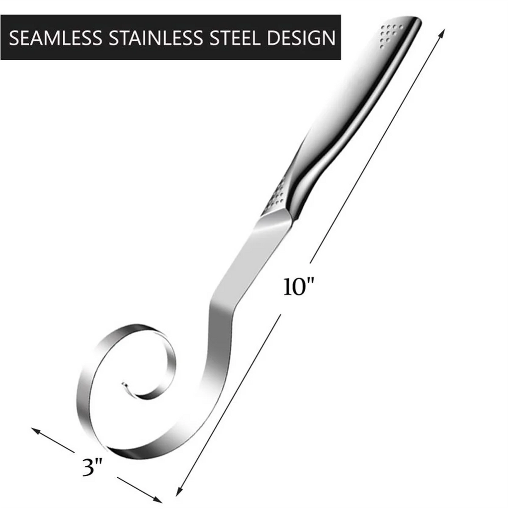 Unbranded Danish Stainless Steel Seamless Dough Whisk for Bread Pastry Cake Baking – Durable Stainless Steel Construction with Functional, Easy-Use Details