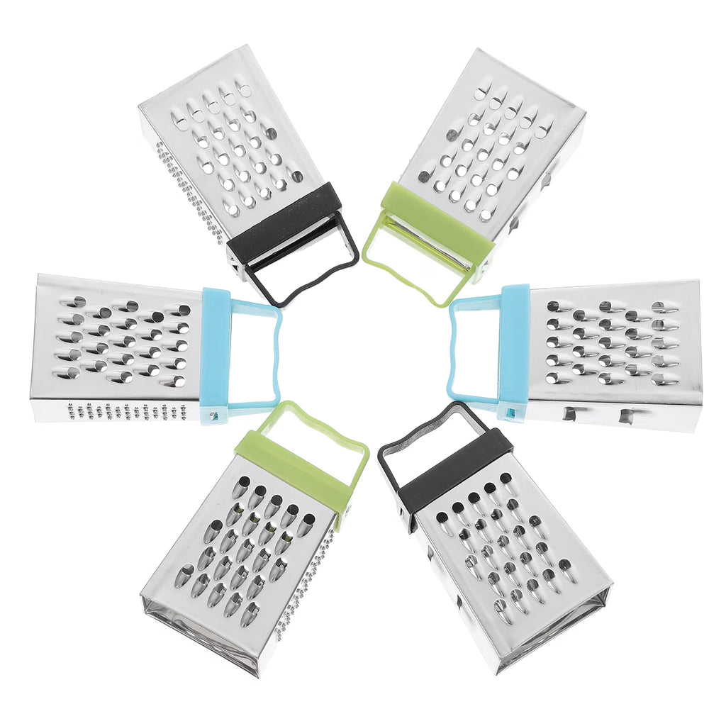 unbranded 6pcs Mini Cheese Grater Stainless Steel Small Box Grater Vegetables Shredder Handheld Kitchen Tool for Slicing Cheese Ginger Potatoes – Durable Stainless Steel Construction with Functional, Easy-Use Details