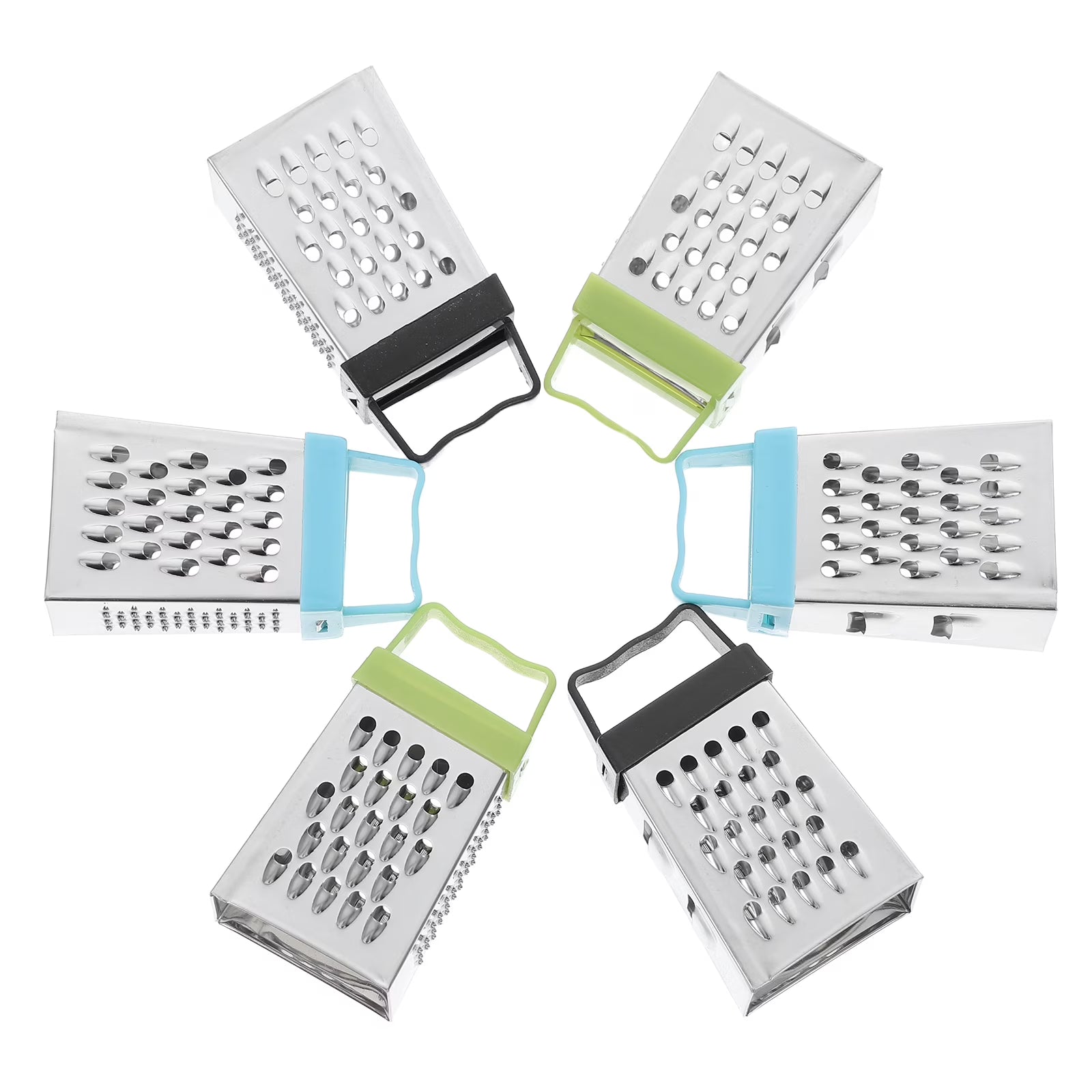 unbranded 6pcs Mini Cheese Grater Stainless Steel Small Box Grater Vegetables Shredder Handheld Kitchen Tool for Slicing Cheese Ginger Potatoes – Durable Stainless Steel Construction with Functional, Easy-Use Details