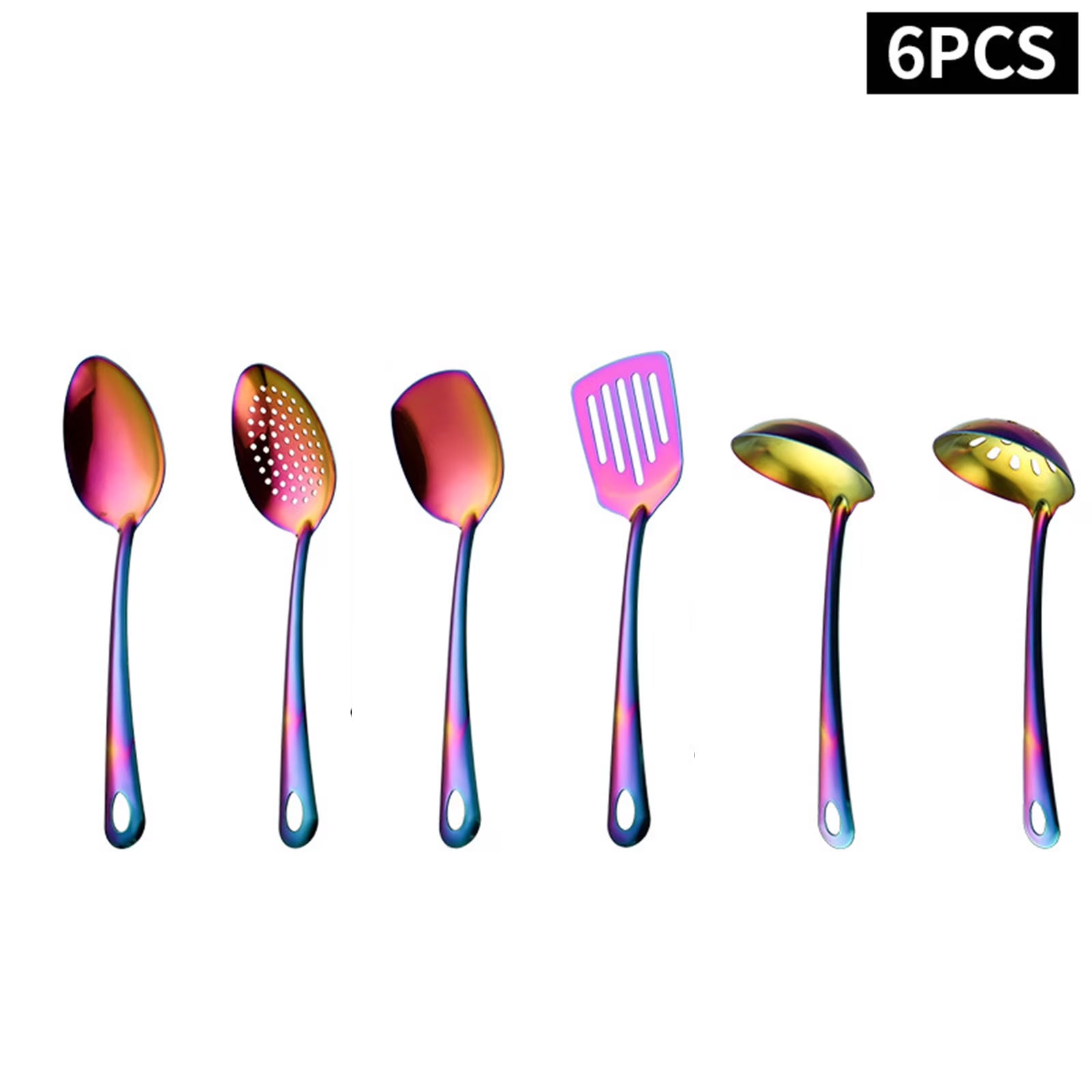 6-Piece Kitchen Utensil Set Stainless Steel Cooking Tools Set Heavy-Duty Kitchen Tool Spatula Set Essential Home Kitchen Gadgets and Accessories – Durable Stainless Steel Construction with Functional, Easy-Use Details