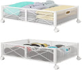 Under Bed Storage Containers with Wheels Under Bed Shoe Storage Organizer Drawer Tool-free Assembly Metal Storage Containers for Bedroom Clothes Shoes Blankets -2PCK – Multiroom Organization Format with Functional, Easy-Use Details
