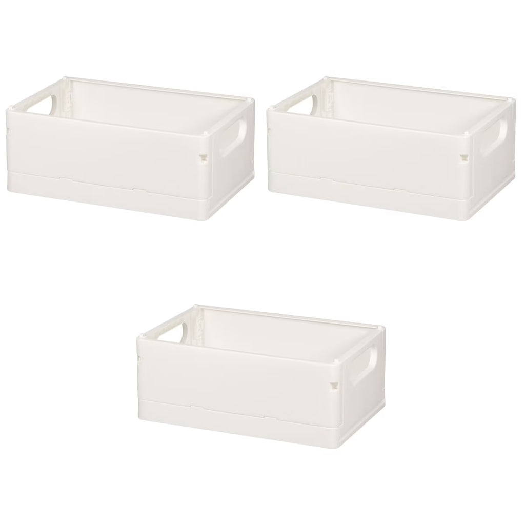3pcsStorage Basket Collapsible Box Desktop Organizer Multi-purpose Storage Organizer – Foldable Space-Saving Design with Functional, Easy-Use Details