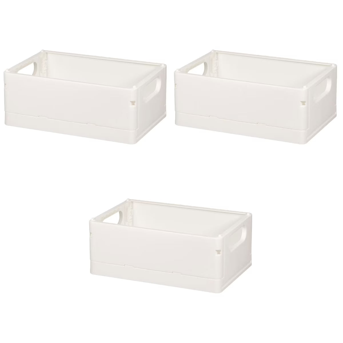 3pcsStorage Basket Collapsible Box Desktop Organizer Multi-purpose Storage Organizer – Foldable Space-Saving Design with Functional, Easy-Use Details