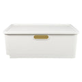 Japanese Storage Box Kitchen Shelves Basket Containers with Lids White – Multiroom Organization Format with Functional, Easy-Use Details
