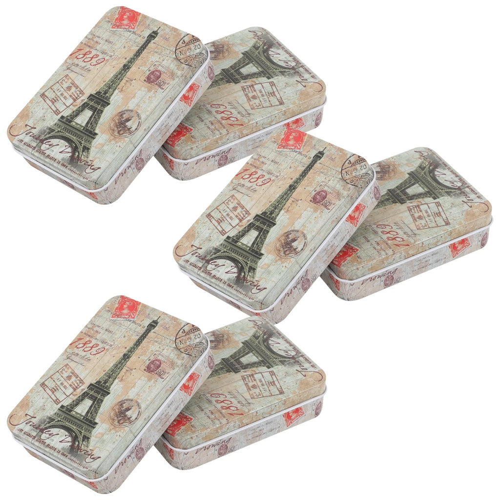 6 Pcs Desktop Storage Boxes Case Pantry Organizers and Clear Greeting Card – Clear-View Organization with Functional, Easy-Use Details