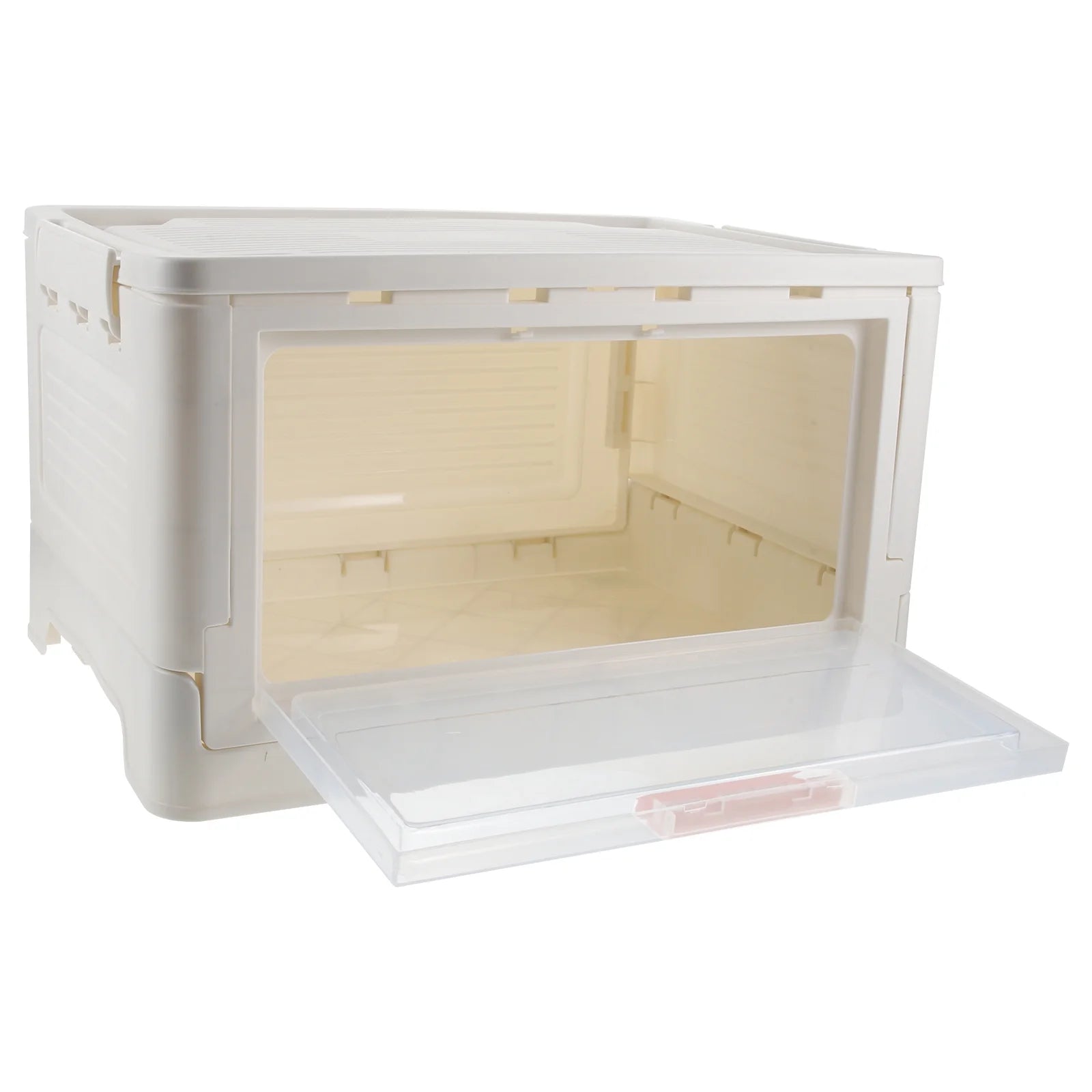 Storage Bins Boxes with Lids Heavy Duty Collapsible Crate Pink – Foldable Space-Saving Design with Functional, Easy-Use Details