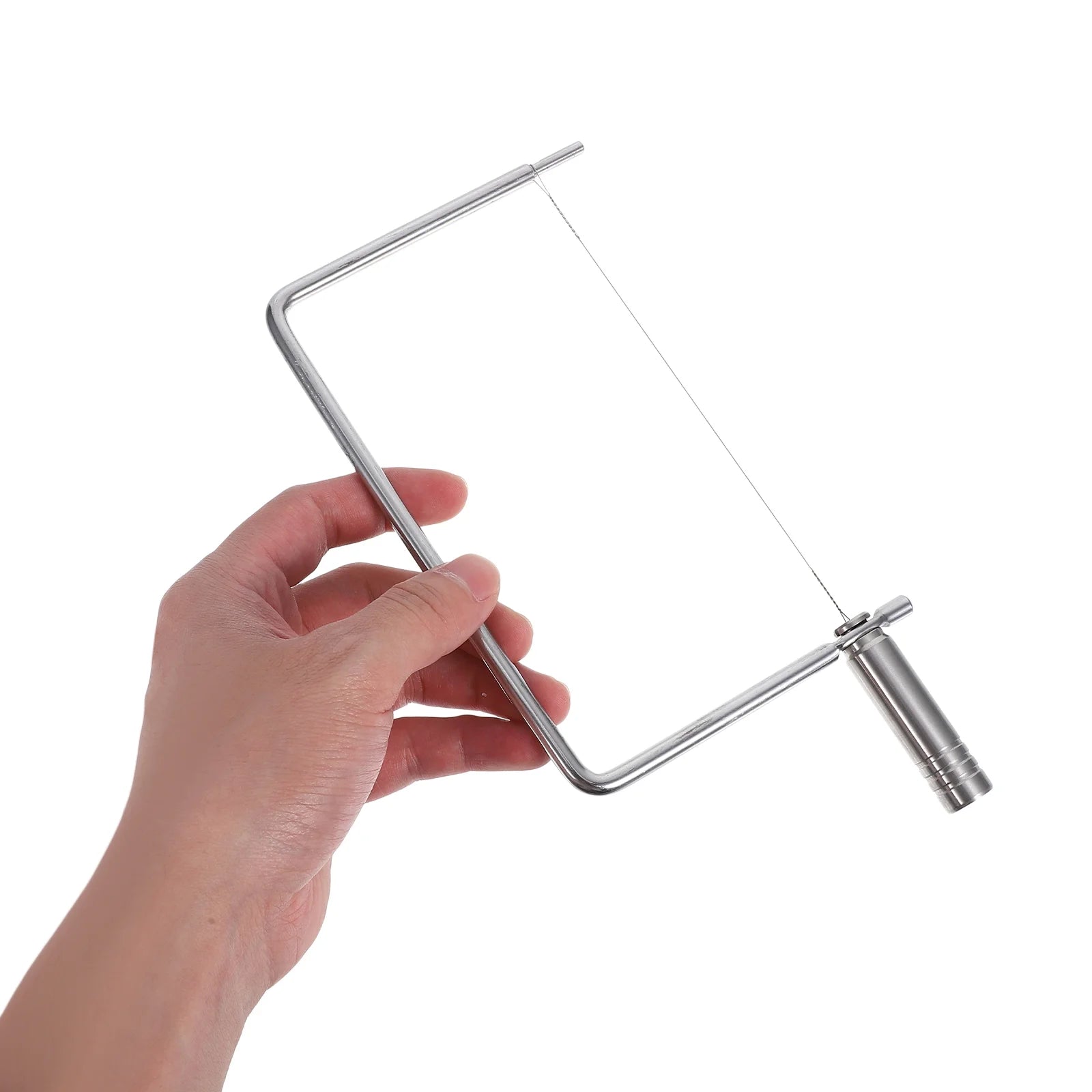 unbranded Stainless Steel Cheese Slicer with Wire Multipurpose Cheese Cutter for Slices Handheld Cheese Slicer for Butters and Cheese Blocks Kitchen Tool – Durable Stainless Steel Construction with Functional, Easy-Use Details
