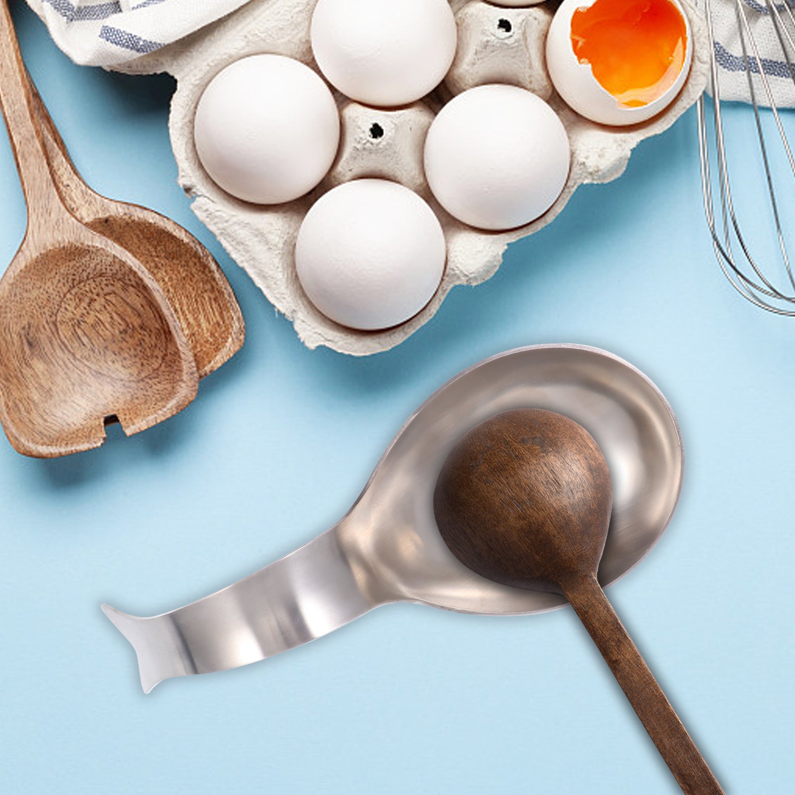 unbrandedStainless Steel Spoon Rest Pots for Kitchen Utensil Holder Stand – Balanced Everyday Tableware with Functional, Easy-Use Details