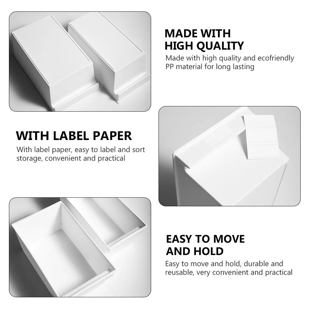 2 PCS Large Storage Containers with Lids Portable Box PP Material Boxes – Secure Lid Design with Functional, Easy-Use Details