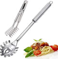 2-Piece Spaghetti Set Stainless Steel Pasta& Tongs Heat Resistant 12 Inch – Durable Stainless Steel Construction with Functional, Easy-Use Details