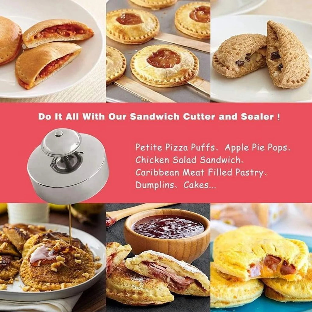 Stainless Steel Sandwich Cutter 1 Count Sandwich Maker Pastry Mold Kitchen Baking Tools Supplies, Kitchen Accessories Summer Essentials – Durable Stainless Steel Construction with Functional, Easy-Use Details