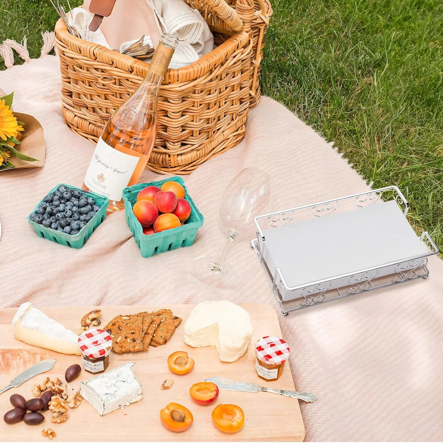 Napkin Holder & Guest Towel Tray - Stainless Steel Disposable Paper Towel Dispenser for Bathroom Table Kitchen Countertop Dinner Table Vanity – Durable Stainless Steel Construction with Functional, Easy-Use Details