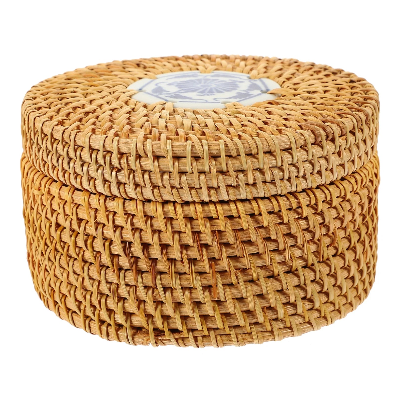 Toy Rattan Nut Box Household Storage Container 14X14X8CM – Practical Home Organization with Functional, Easy-Use Details