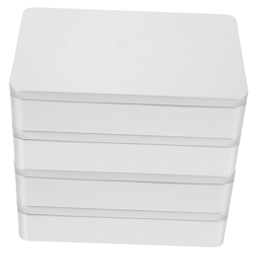 4 Pcs Collapsible Storage Bins Metal Tin Box Compact Lightweight Travel – Everyday Household Format with Functional, Easy-Use Details