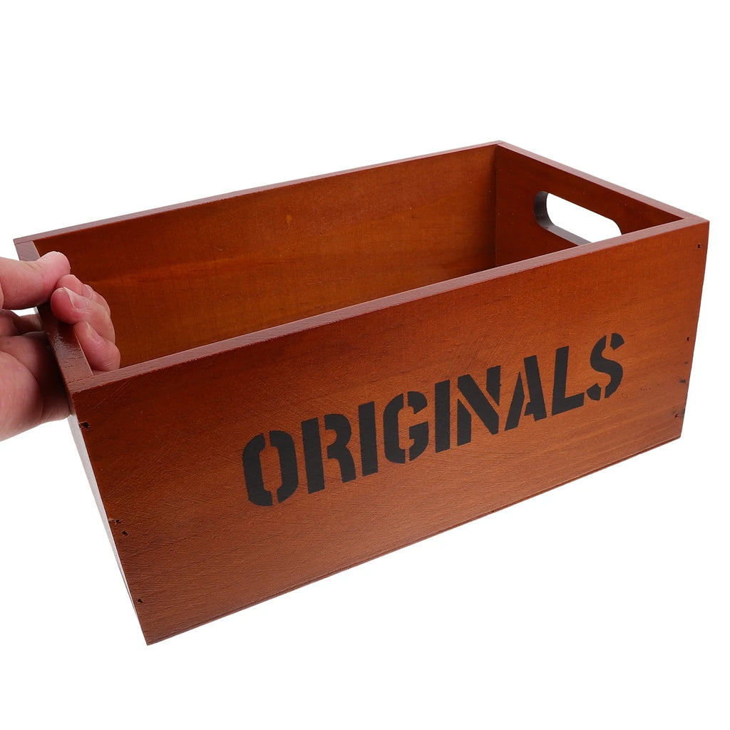 Monitor Stand Cube Storage Wooden Storage Box Office 26.00X16.00X11.00CM Brown – Natural-Look Construction with Functional, Easy-Use Details