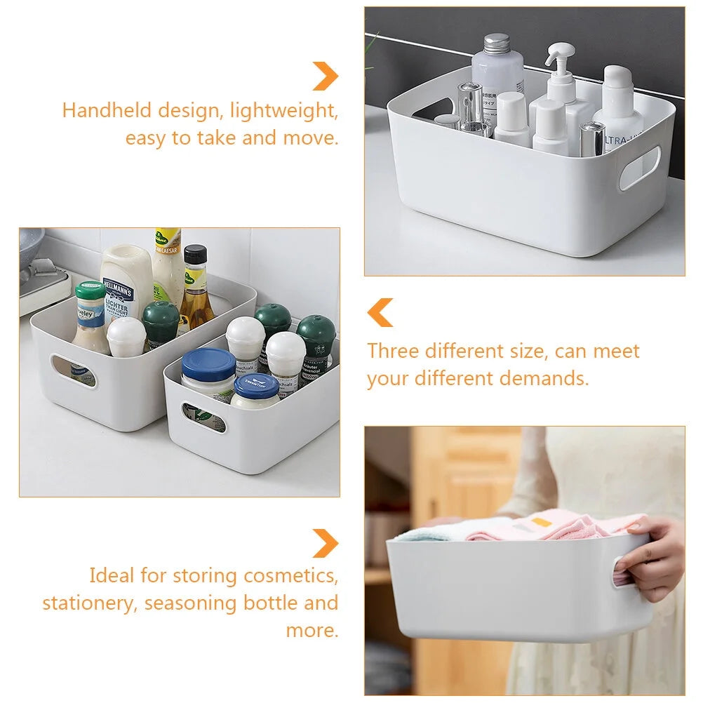 Basket Storage Box Three-Piece Set Medium Containers Boxes – Convenient Multi-Piece Set with Functional, Easy-Use Details