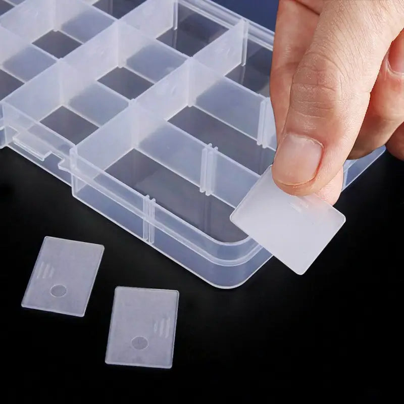 [Clear Jewelry Box] 6pcs Clear Jewelry Box | Plastic Bead Storage Craft Container Earrings Organizer – Clear-View Organization with Functional, Easy-Use Details