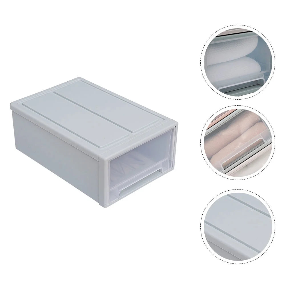 2pcs Drawer Clothes Storage Box- Out Drawer Container for Organizing Mens and Shoes Sandals Wedges Flats Heels and Accessories Blue – Practical Home Organization with Functional, Easy-Use Details