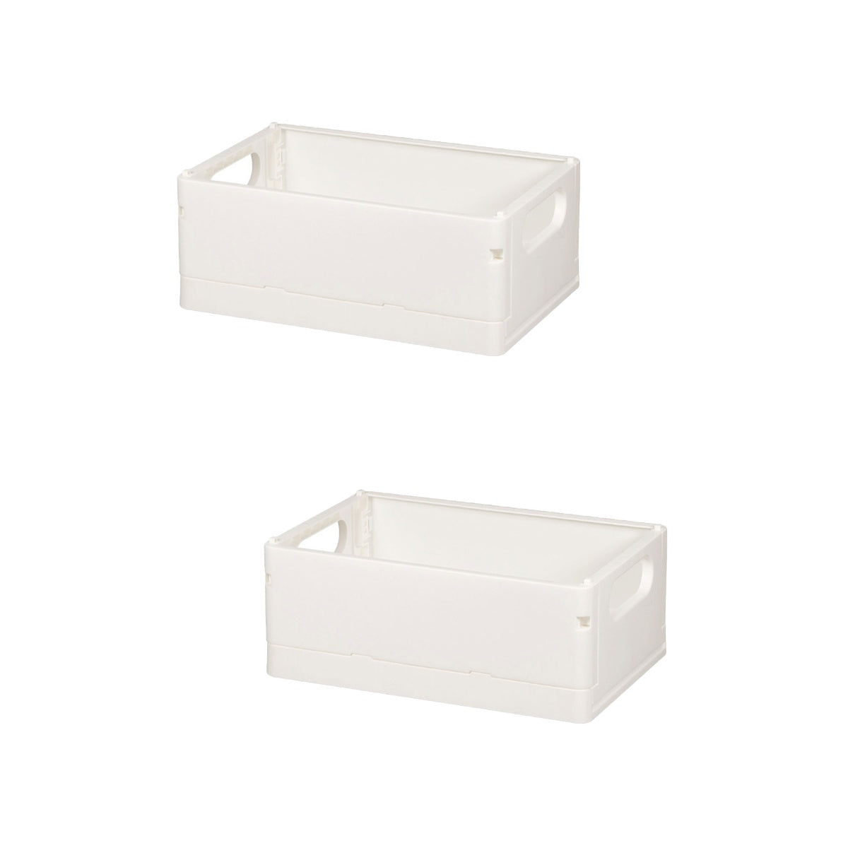 2pcs Household Storage Box Storage Organizer Box Foldable Box Plastic Desktop Makeup Storage Case – Foldable Space-Saving Design with Functional, Easy-Use Details