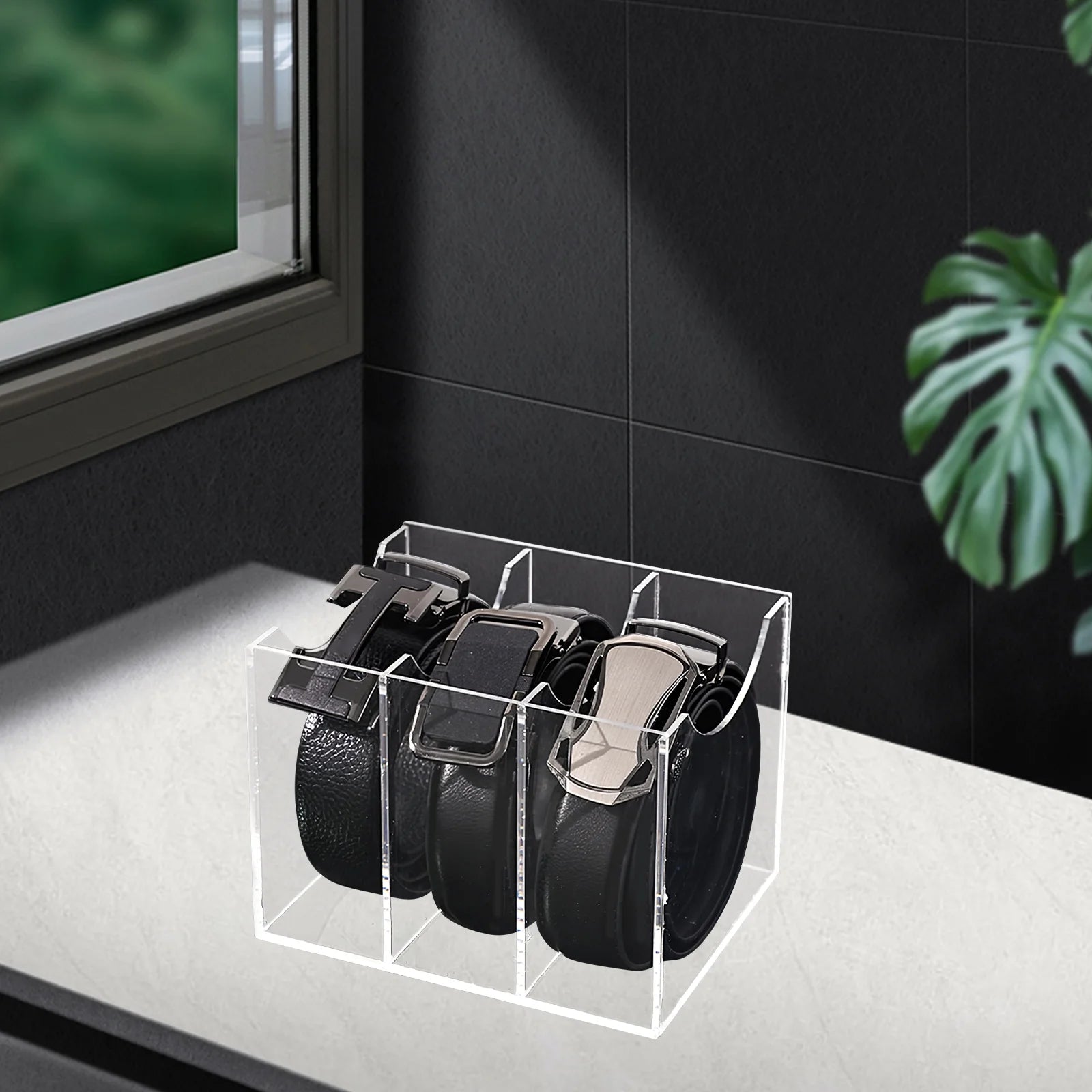 Belt Storage Box Drawer Turntable Rack Belts Display Cabinet Transparent – Clear-View Organization with Functional, Easy-Use Details