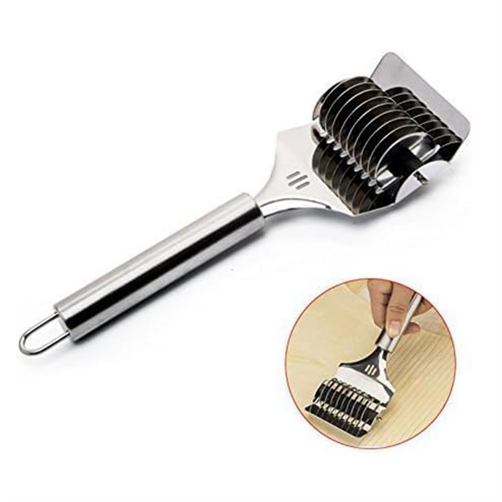High Grade Stainless Steel Noodle Lattice Roller Dough Cutter for Kitchen Cooking Tools – Durable Stainless Steel Construction with Functional, Easy-Use Details
