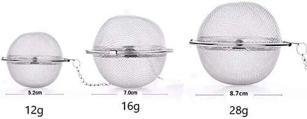 3pcs Stainless steel fine mesh seasoning ball kitchen soup spice stew filter kitchen tool metal tea bag tea ball (3pcs Round Shape),Silver,5cm/6cm/7cm – Durable Stainless Steel Construction with Functional, Easy-Use Details