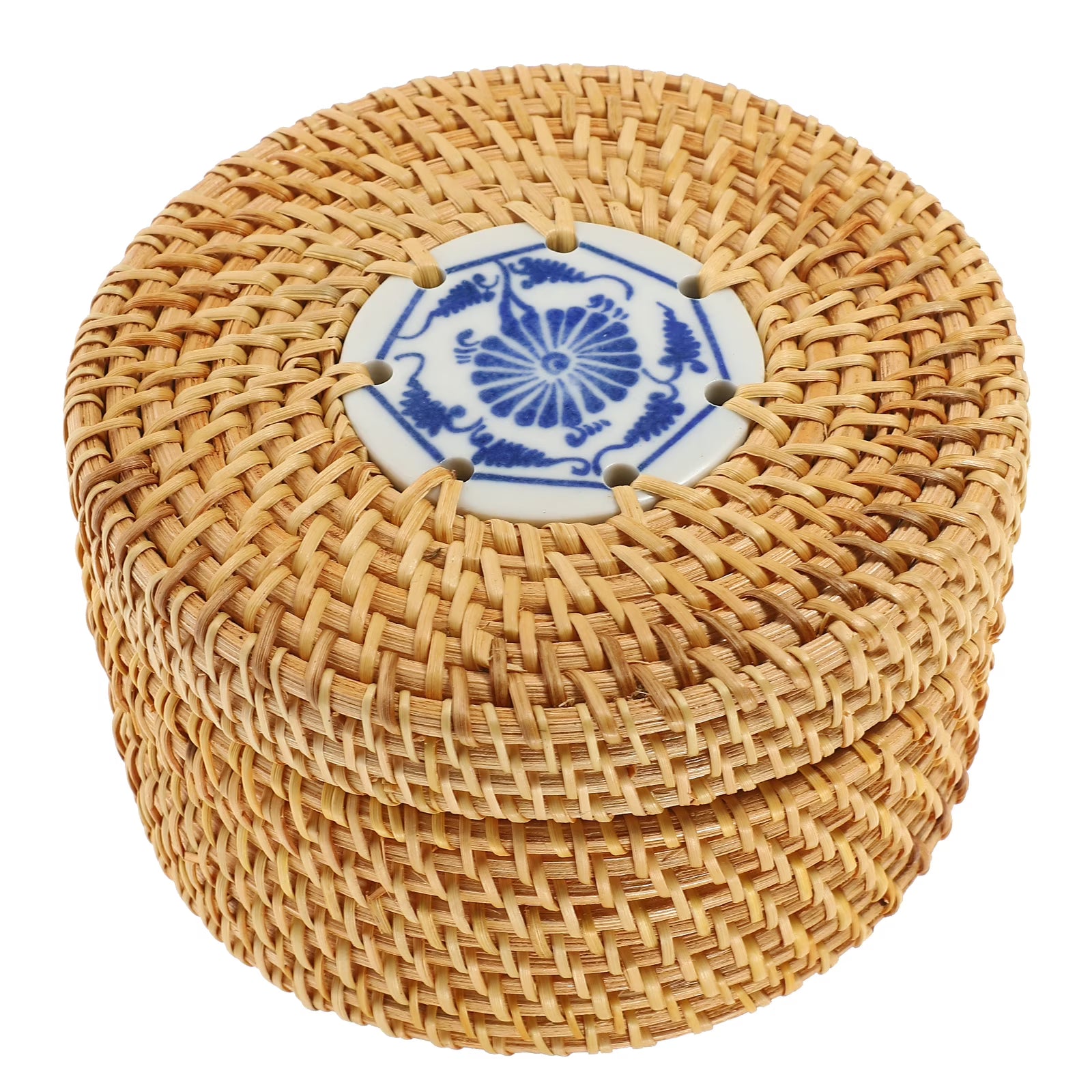 Toy Rattan Nut Box Household Storage Container 14X14X8CM – Practical Home Organization with Functional, Easy-Use Details