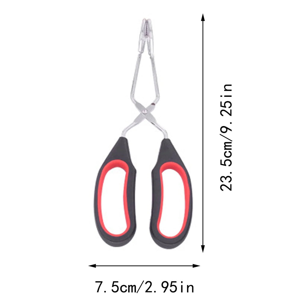 Scissor Tongs with Silicone Tips 23.5x7.5cm Stainless Steel Nonstick Kitchen Cooking Tool – Durable Stainless Steel Construction with Functional, Easy-Use Details
