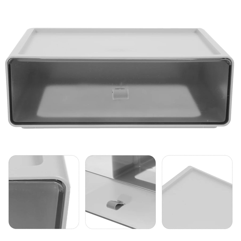 Storage Boxes for Shelves Drawer Stackable Desk Organizer – Everyday Household Format with Functional, Easy-Use Details
