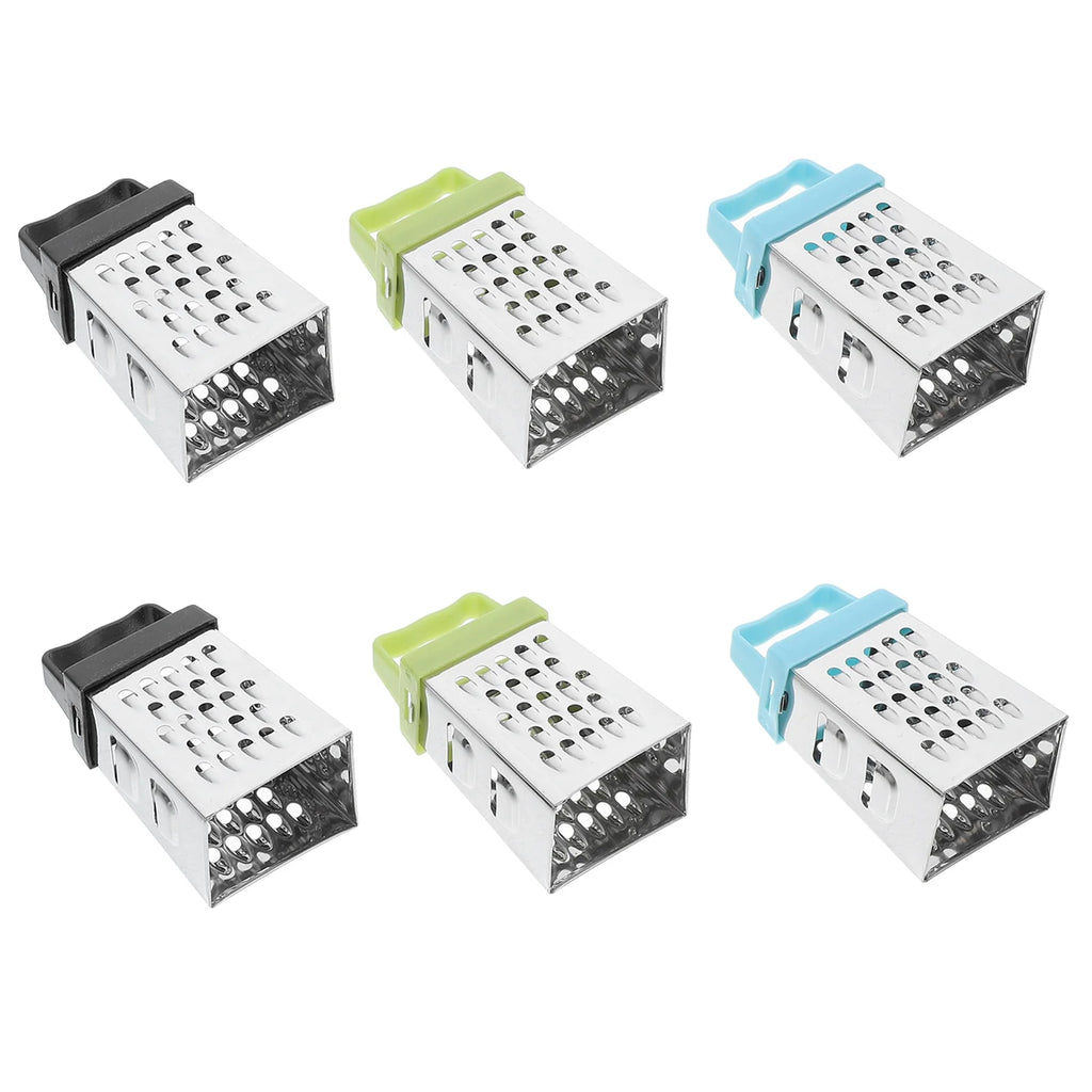 unbranded 6pcs Mini Cheese Grater Stainless Steel Small Box Grater Vegetables Shredder Handheld Kitchen Tool for Slicing Cheese Ginger Potatoes – Durable Stainless Steel Construction with Functional, Easy-Use Details