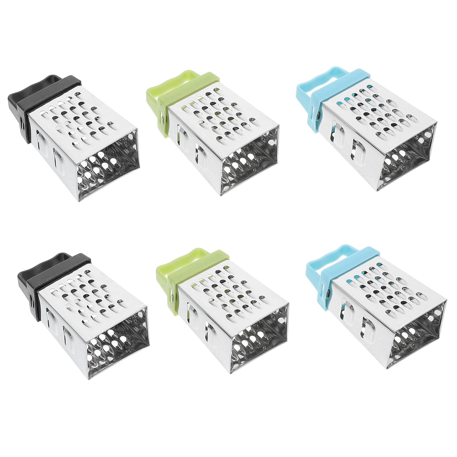 unbranded 6pcs Mini Cheese Grater Stainless Steel Small Box Grater Vegetables Shredder Handheld Kitchen Tool for Slicing Cheese Ginger Potatoes – Durable Stainless Steel Construction with Functional, Easy-Use Details