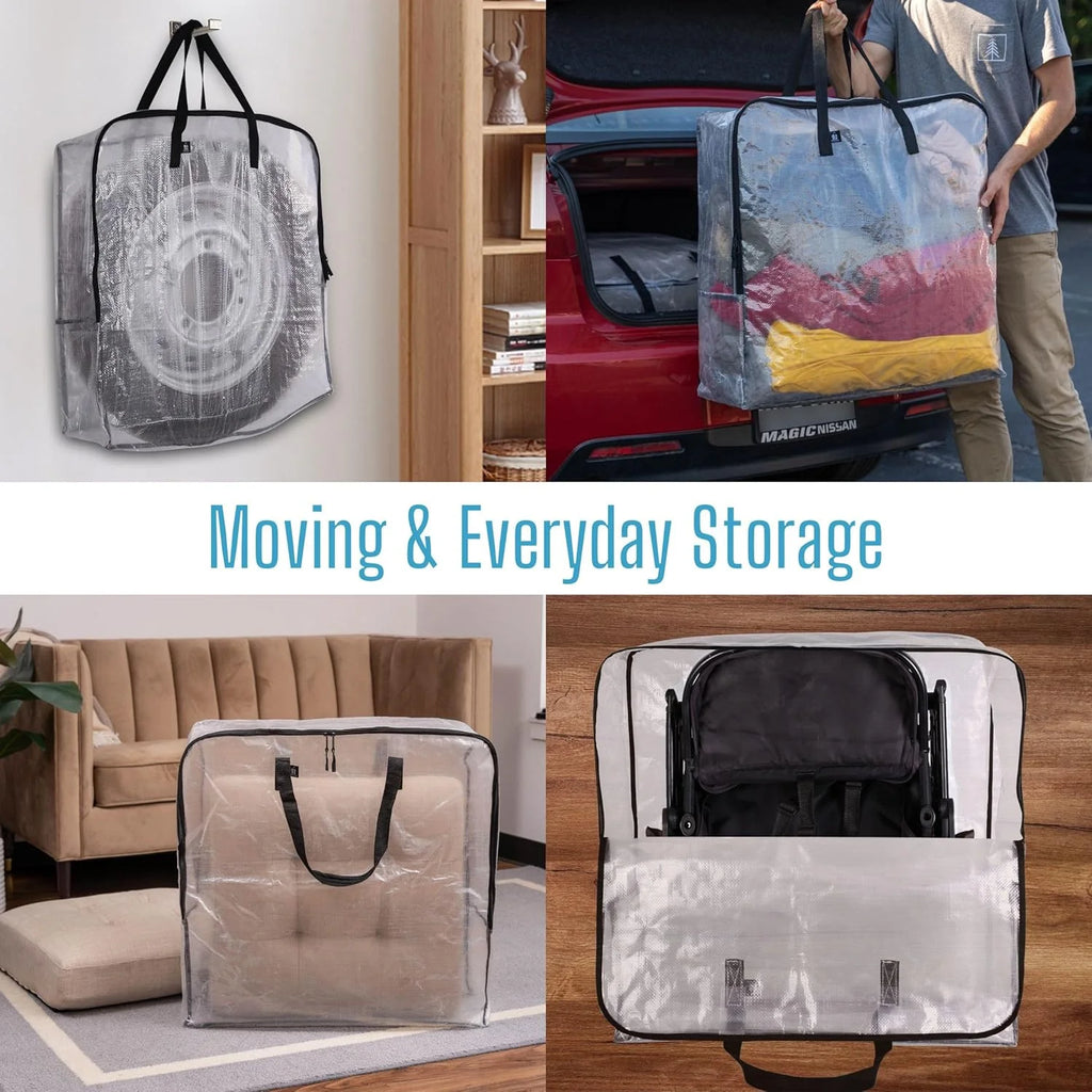 4 Pack Wreath Storage Bag Summer Christmas Decoration Garland Container 30 Inch Clear Door Wreath Organizers Moving Boxes Packing Supplies for College – Clear-View Organization with Functional, Easy-Use Details