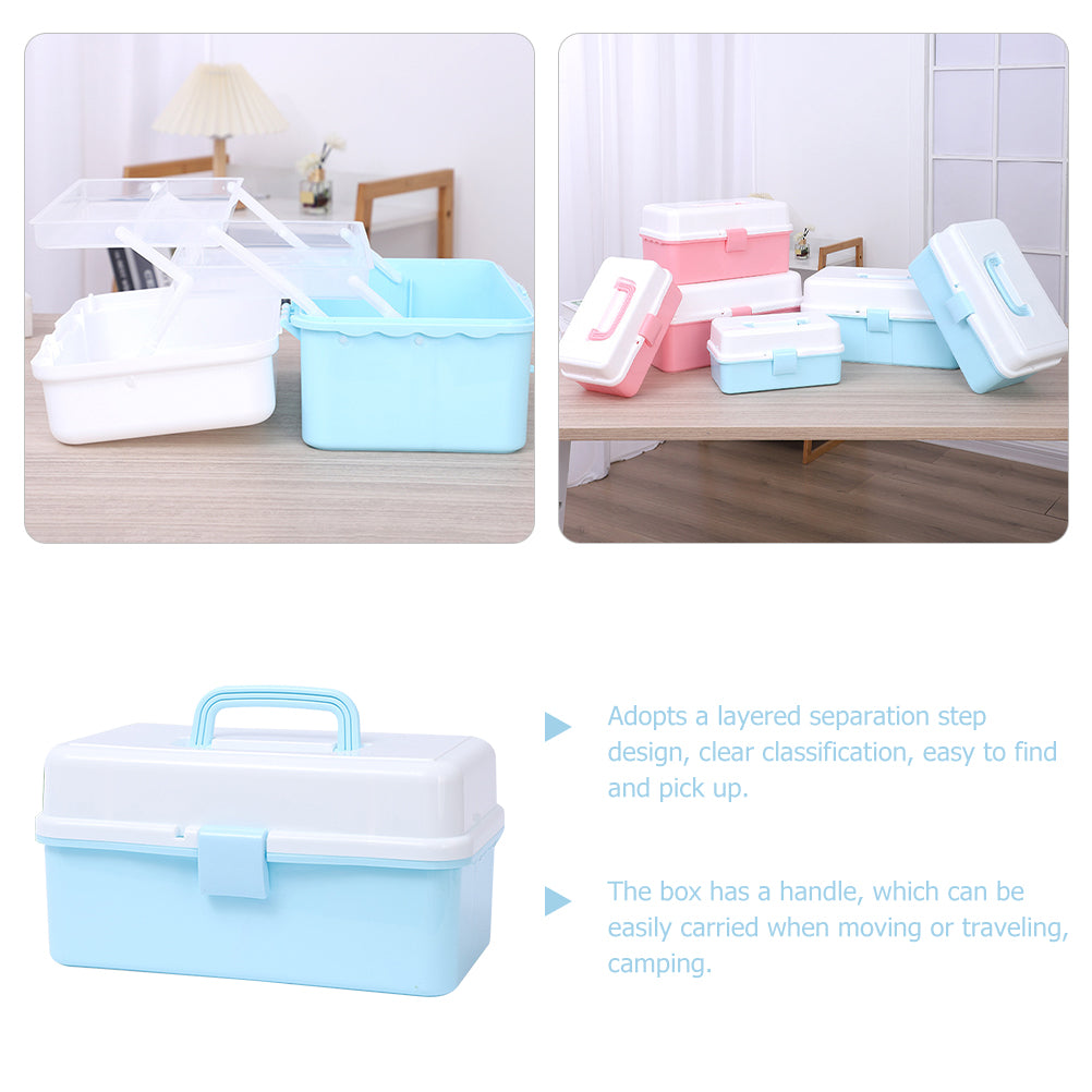 Storage Boxes Art Tools Storage Case Compact Storage Box Child 33x19.5cm Blue – Practical Home Organization with Functional, Easy-Use Details