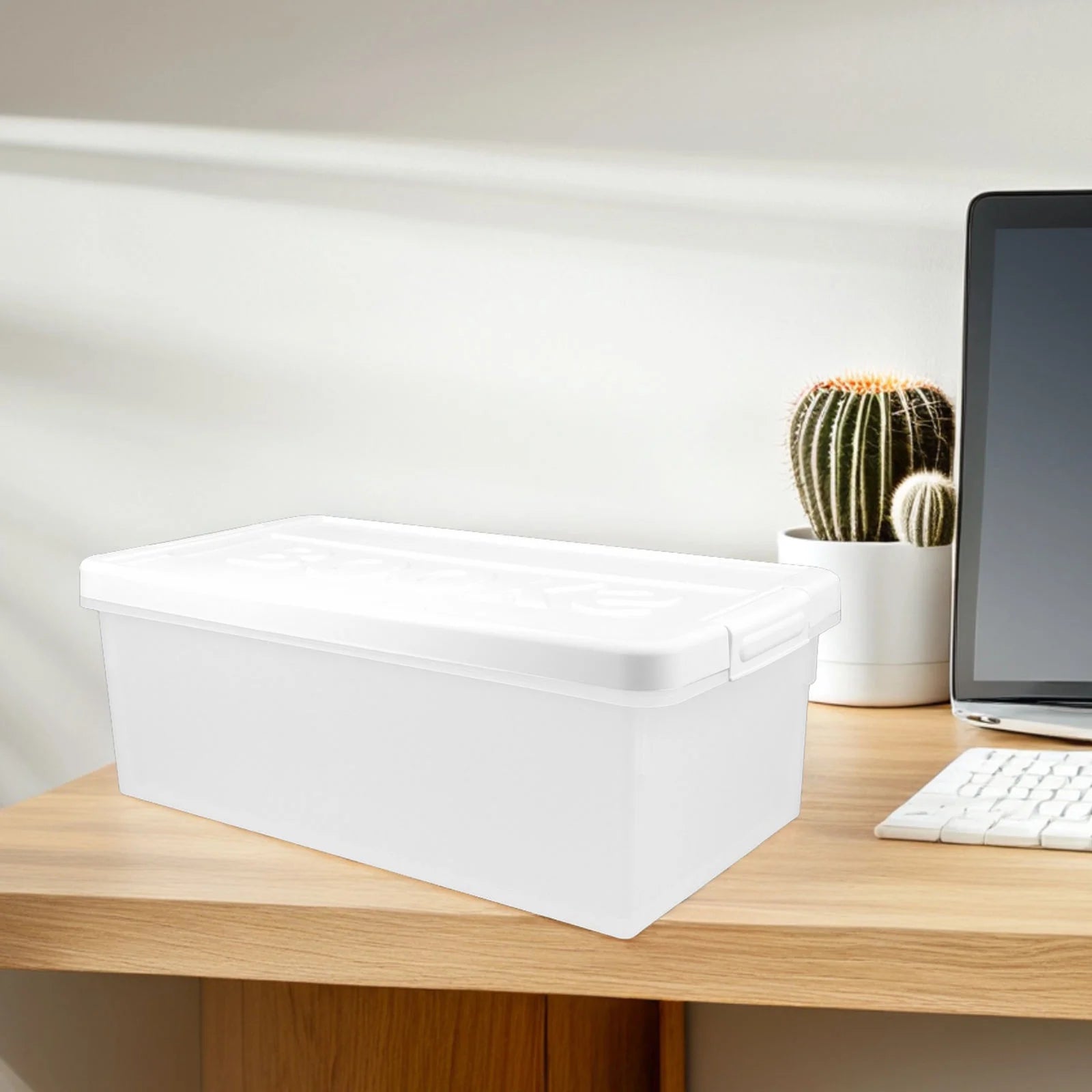 Book Storage Box Office Travel 39.50X20.50X14.00CM White – Practical Home Organization with Functional, Easy-Use Details