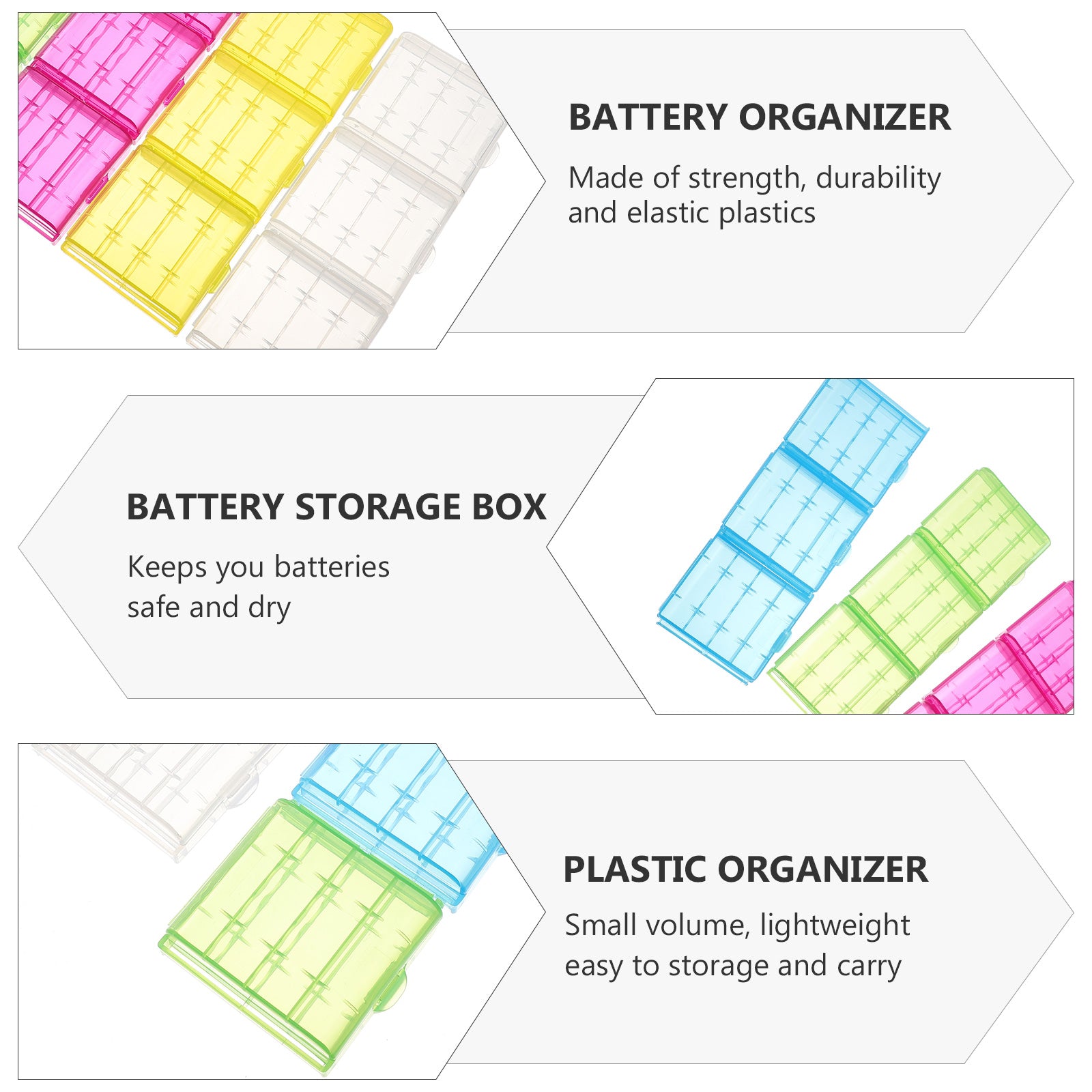 30 Pcs Battery Lithium Storage Box Organizer Container Safety – Everyday Household Format with Functional, Easy-Use Details